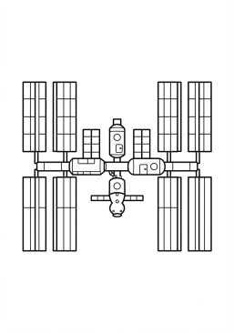 Coloriage Station spatiale internationale