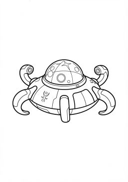 Coloriage Drone d'exploration spatiale