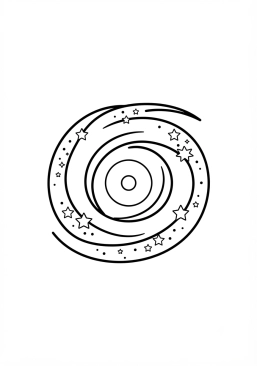 Coloriage Galaxie spirale avec ses bras