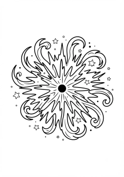 Coloriage Explosion de supernova