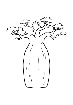 Coloriage Baobab africain