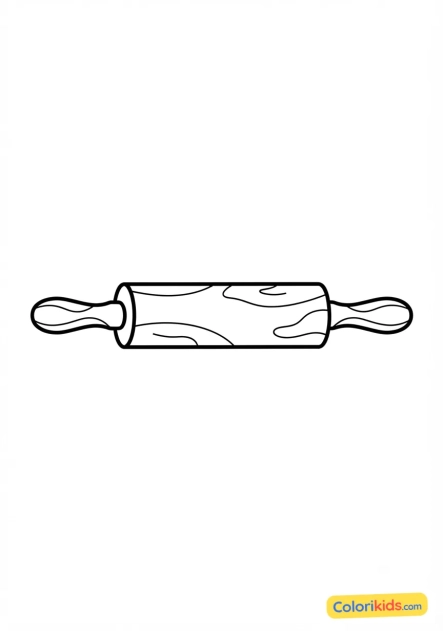Coloriage à imprimer : rouleau à pâtisserie classique