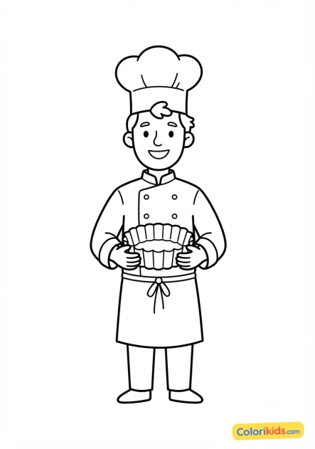 Coloriage à imprimer : moule à tarte cannelé