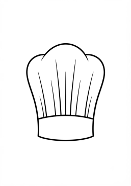 Coloriage Toque de chef blanche