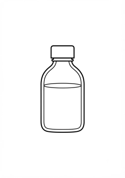 Coloriage Flacon de sirop contre la toux