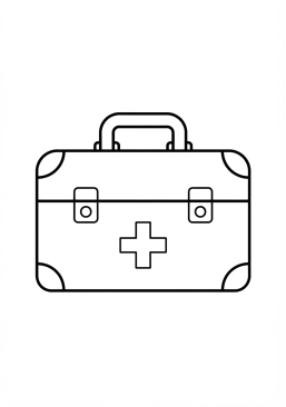 Coloriage Mallette de médecin classique