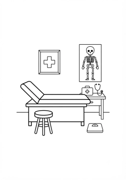 Coloriage Cabinet de consultation médical