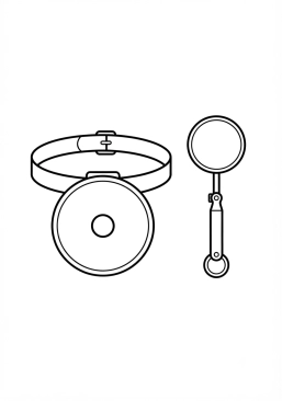 Coloriage Rétroviseur de médecin et miroir frontal