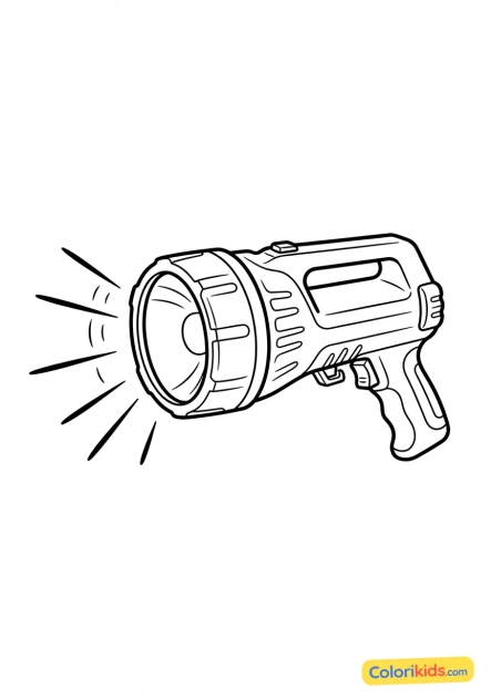 Coloriage à imprimer : lampe torche d'intervention