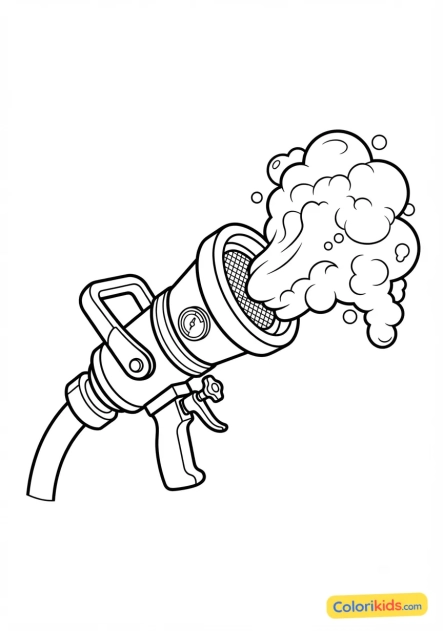 Coloriage à imprimer : grande lance à mousse