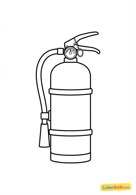 Coloriage à imprimer : extincteur portable rouge