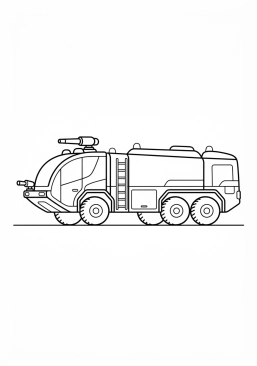 Coloriage Camion d'intervention aéroportuaire