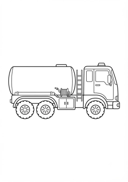 Coloriage Camion citerne de pompier