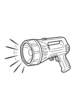 Coloriage Lampe torche d'intervention
