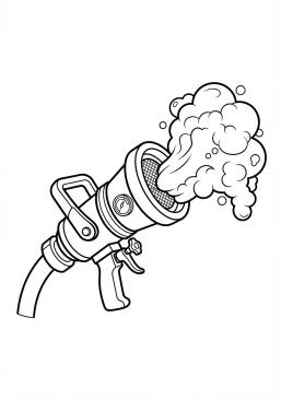 Coloriage Grande lance à mousse