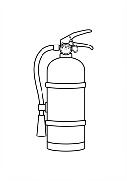Coloriage Extincteur portable rouge