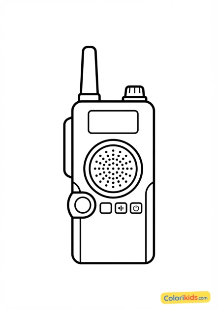 Coloriage à imprimer : talkie-walkie de communication