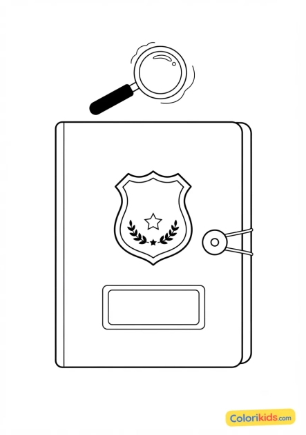 Coloriage à imprimer : dossier d'enquête confidentiel