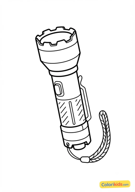 Coloriage à imprimer : lampe torche tactique puissante
