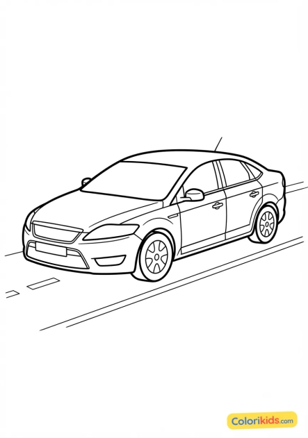 Coloriage à imprimer : voiture banalisée d'intervention