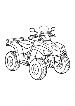 Coloriage Moto-quad de police tout-terrain