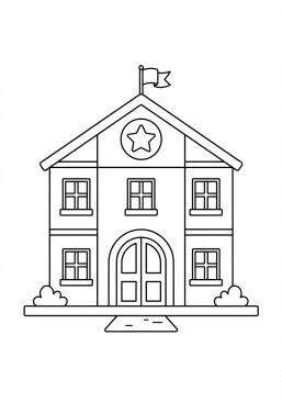 Coloriage Commissariat de police central