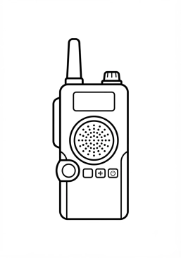 Coloriage Talkie-walkie de communication