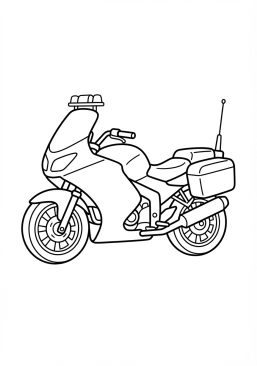 Coloriage Moto de police rapide