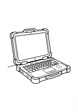 Coloriage Ordinateur portable de patrouille