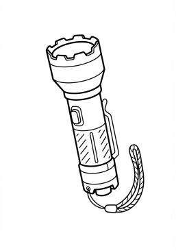 Coloriage Lampe torche tactique puissante