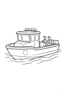 Coloriage Bateau de patrouille fluviale