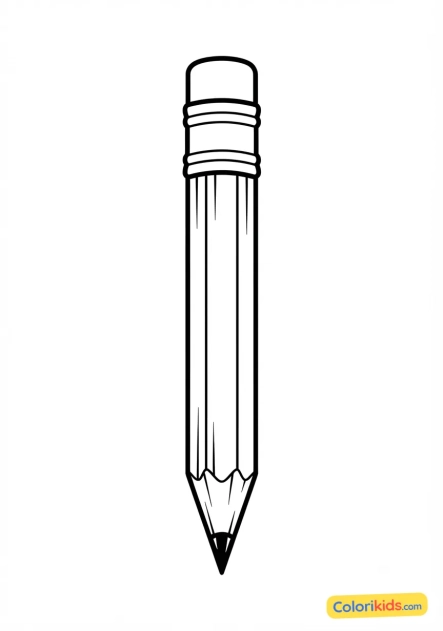 Coloriage à imprimer : crayon à papier taillé