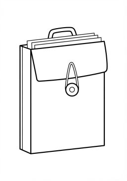 Coloriage Pochette de feuilles de dessin