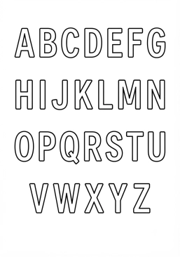 Coloriage Abécédaire alphabet illustré