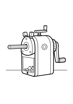 Coloriage Taille-crayon de bureau mécanique