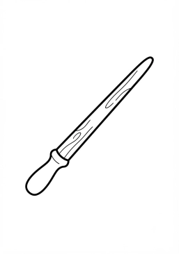 Coloriage Baguette de bois pour pointer le tableau