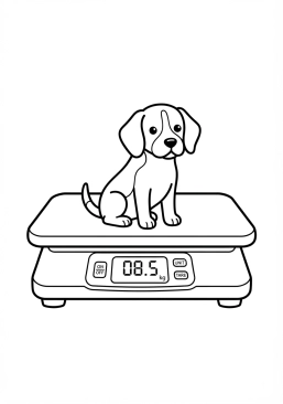Voir le coloriage Balance pèse-animal numérique de cabinet vétérinaire