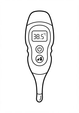 Voir le coloriage Thermomètre médical vétérinaire numérique
