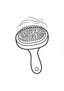 Voir le coloriage Brosse douce pour le toilettage et le pelage