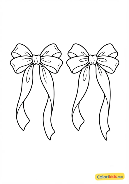 Desenho para colorir para imprimir: par de fitas de cetin para sapatilhas de ponta