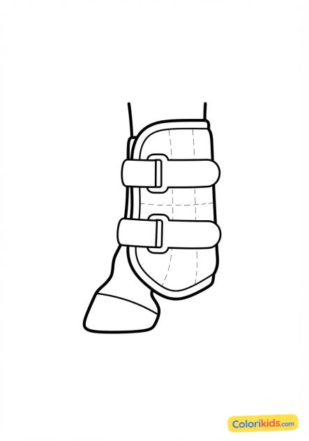 Dibujo para colorear para imprimir: vendaje de protección para el menudillo