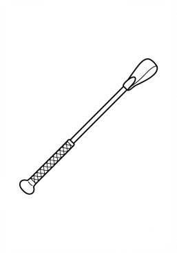 Dibujo para imprimir de fusta de equitación clásica