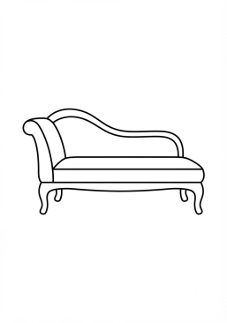 Voir le coloriage Méridienne ou banquette de musicien