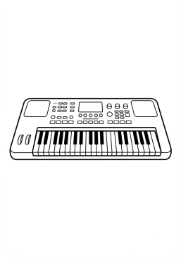 Voir le coloriage Synthétiseur ou clavier électronique