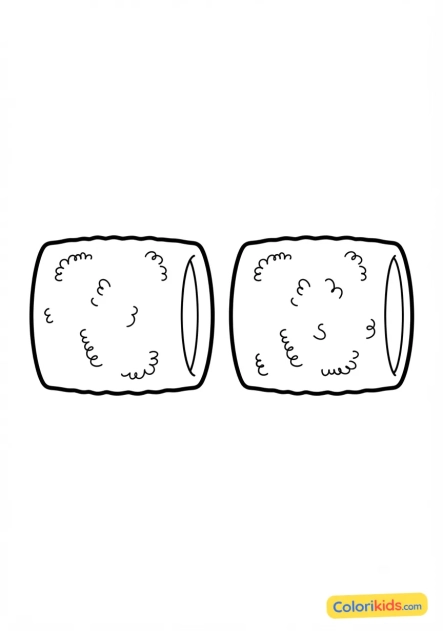 Coloriage à imprimer : paire de poignets éponge de tennis