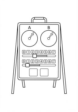 Voir le coloriage Marqueur de score manuel de court
