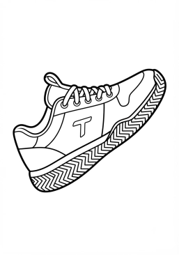 Voir le coloriage Chaussures de tennis pour terre battue