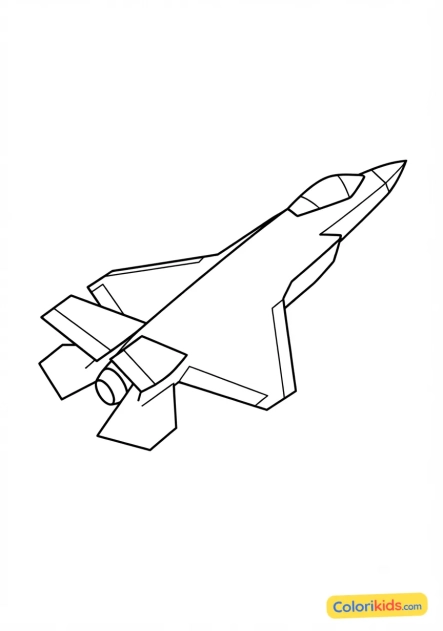 Desenho para colorir para imprimir: caça furtivo e moderno