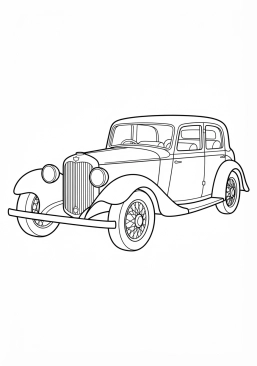Malvorlage Eleganter Oldtimer