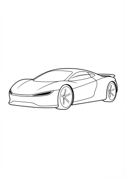 Malvorlage Futuristisches Auto mit schlankem Design